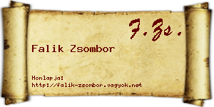 Falik Zsombor névjegykártya